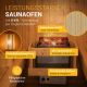 Finská sudová sauna Ø 190 cm – s odpočívárnou, 220 cm