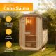 Zahradní sauna Cube pro 1–2 osoby s kamny 3,6 kW