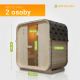 Zahradní sauna Cube pro 2 osoby s kamny 3,6 kW