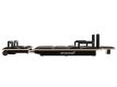 Skládací Pilates Reformer, 109 x 45 x 8 – 21 cm, černý