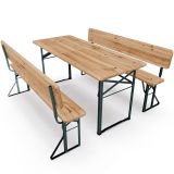 Pivní zahradní set s opěrkami, skládací, 8 míst, 170 cm
