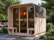 Zahradní sauna cube pro 6 osob s kamny 9 kW, s posezením