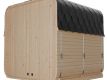 Zahradní sauna cube pro 6 osob s kamny 9 kW, s posezením