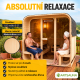 Zahradní sauna cube pro 6 osob s kamny 9 kW, s posezením