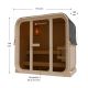 Zahradní sauna cube pro 3 osoby s kamny 3,6 kW