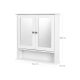 Koupelnová skříňka se zrcadly 56×58 cm závěsná bílá