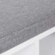 Botník s lavicí a polštářem bílý 104×30×48 cm – 10 přihrádek
