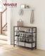 Botník VASAGLE – 4 police, ocelový rám, rustikální hnědá