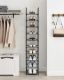 Regál na boty SONGMICS 10 polic, šedý, 33×33×173 cm