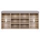 VASAGLE botník s lavicí a 10 přihrádkami, dub, 104×30×48 cm