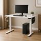 Elektrický výškově nastavitelný pracovní stůl 140×60 cm bílý