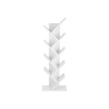 Designová knihovna strom, bílá, 8 polic, 50 x 25 x 141,5 cm