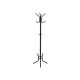 Kovový věšák na oblečení, 12 háčků, černý, výška 178 cm