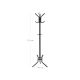 Kovový věšák na oblečení, 12 háčků, černý, výška 178 cm