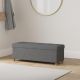 Sedací lavice s úložným prostorem, tmavě šedá, 110x38x40 cm