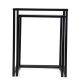 Sada 2 odkládacích stolků, přírodní dekor, černá konstrukce