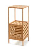 Bambusový regál s dvířky 80 x 35 x 35 cm