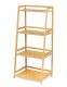 Bambusový regál s 4 policemi, přírodní, 85 x 39 x 29 cm