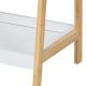 Bambusový regál s 4 policemi, bílý,  85 x 39 x 29 cm