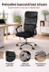 Kancelářská židle černá, ergonomická, síťovaná, nastavitelná