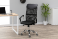Kancelářská židle černá, ergonomická, síťovaná, nastavitelná