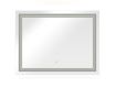 Designové zrcadlo s LED, 70x90 cm, 3 barvy světla, hliník