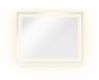 Designové zrcadlo s LED, 70x90 cm, 3 barvy světla, hliník