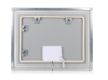 Designové zrcadlo s LED, 70x90 cm, 3 barvy světla, hliník