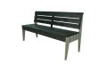 POOL dřevěná lavice, 150 x 50 x 76 cm, černá / šedá