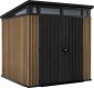 PENT vertikální domek 7 x 7,  hnědý, 226 x 216 cm