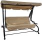 DE LUXE II zahradní houpačka kovová, hnědá