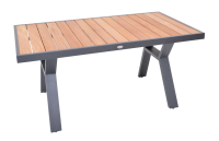 ROTTERDAM jídelní hliníkový stůl 138 x 80 cm