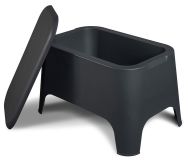 PETRA plastový stůl + box, grafit