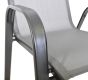 Zahradní křeslo SOFIE kovové, šedá textilie