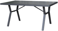 SIBIU hliníkový stůl 140 x 80 cm, grafit
