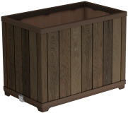 Květináč DECO RECTANGLE TALL WALNUT