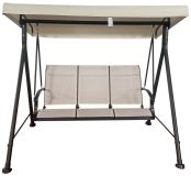 HOLLYWOOD II zahradní houpačka kovová, béžová