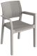 ALBA plastové křeslo, šedá