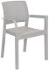 ALBA plastové křeslo, šedá