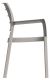 RECANATI plastové křeslo, šedá