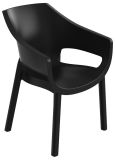 LUNA plastové křeslo, grafit