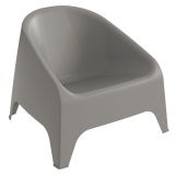 MATERA plastové křeslo, šedá