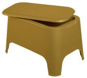 PETRA plastový stůl + box, okrová