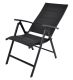 Zahradní polohovací křeslo, hliníkové, černá