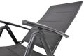 Zahradní polohovací křeslo, hliníkové, černá