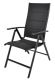 Zahradní polohovací křeslo, hliníkové, černá