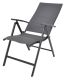 Zahradní polohovací křeslo, hliníkové, šedá