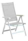 Zahradní polohovací křeslo BASIC PLUS, bílá/světle šedá