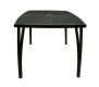Zahradní kovový stůl, 71 x 90 x 150 cm, černý