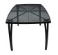 Zahradní kovový stůl, 71 x 90 x 150 cm, černý